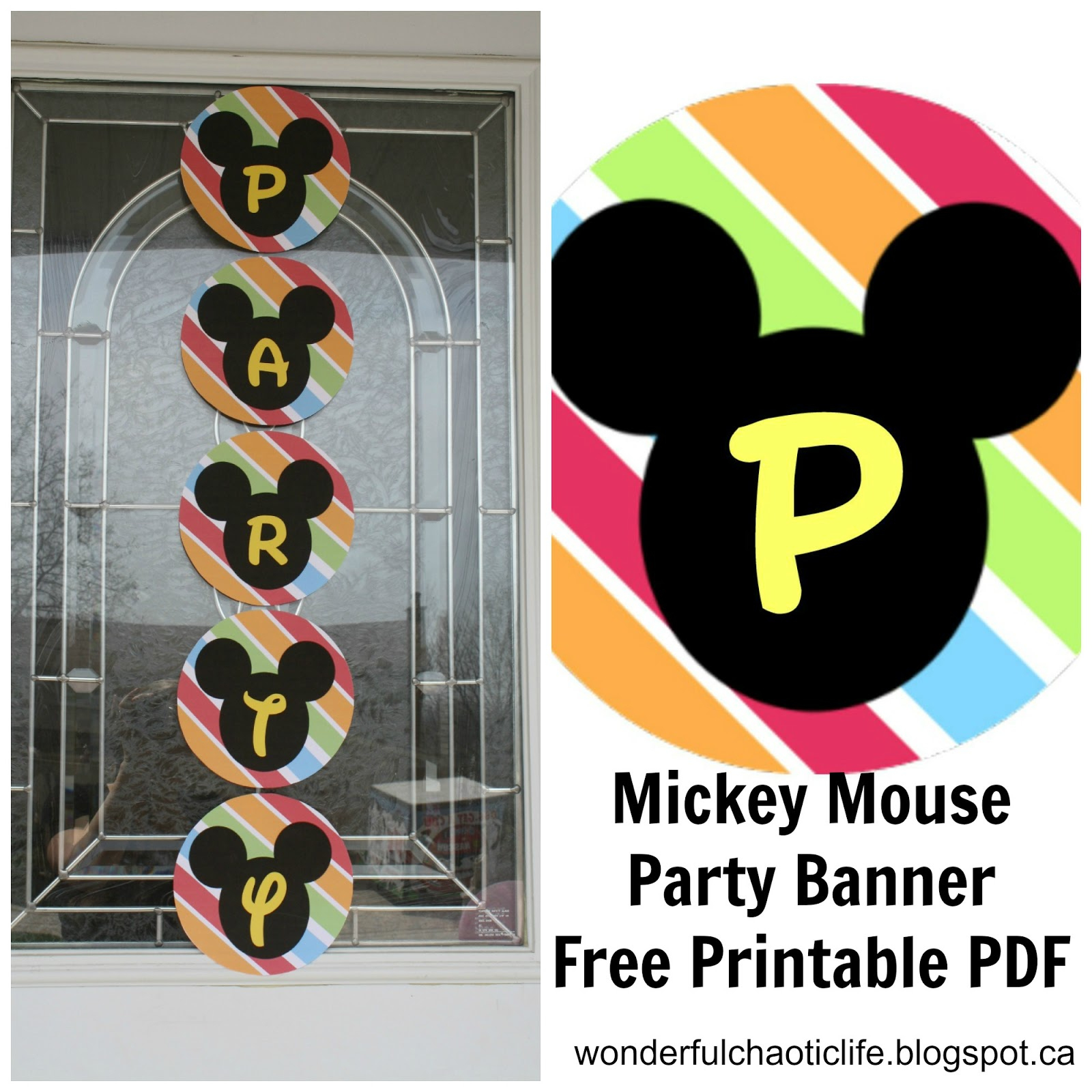 It&amp;#039;s My Wonderful Chaotic Life: Mickey Mouse Birthday Party Free - Free Printable Mickey Mouse Birthday Banner
