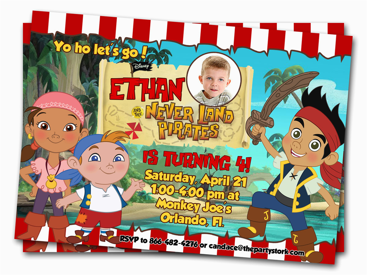 Jake And The Neverland Pirate Birthday Invitations | Birthdaybuzz - Free Printable Jake And The Neverland Pirates Cupcake Toppers