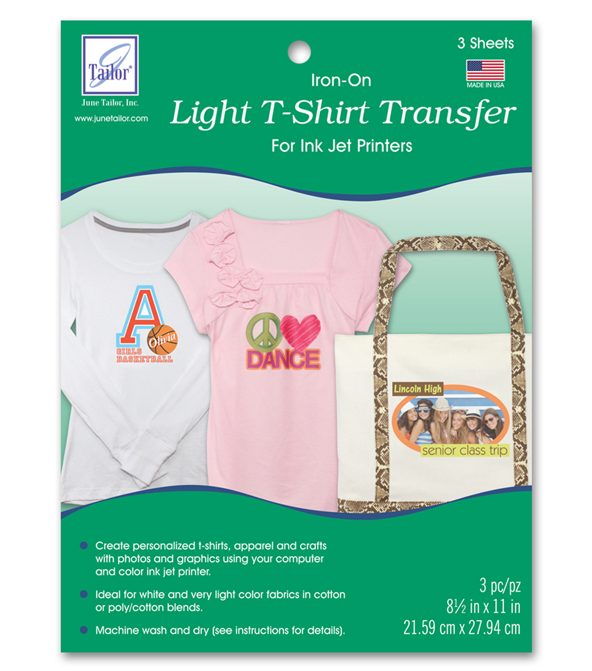 June Tailor Light T-Shirt Transfer Paper 3/pkg | Joann - Free Printable Iron On Transfers For T Shirts