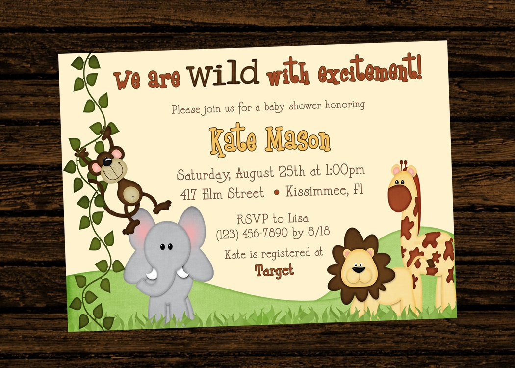 Jungle Theme Birthday Invitations Free Printable - Jungle Theme Birthday Invitations Free Printable