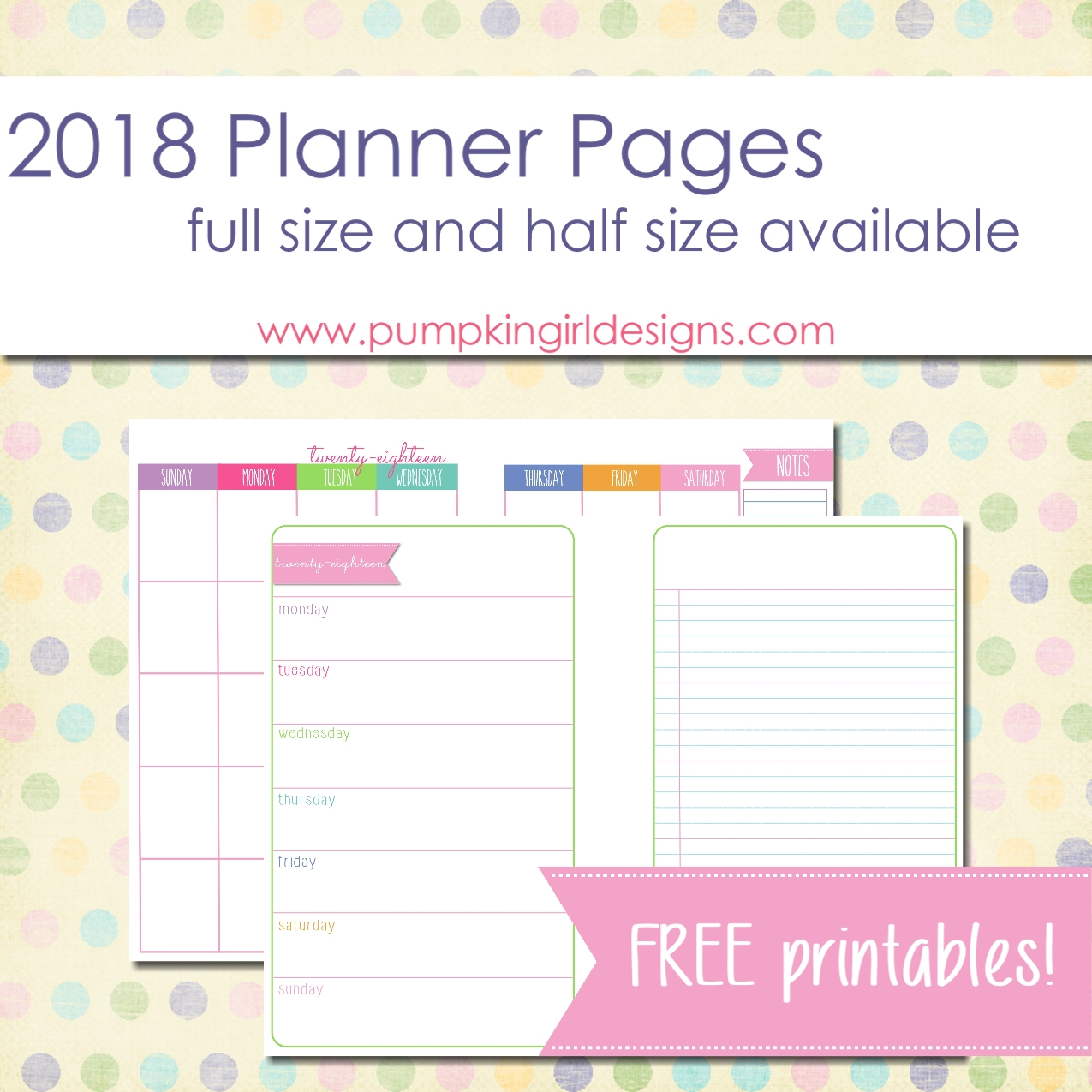 Justlorri@gmail | Pumpkingirl Designs - Free Printable 5.5 X8 5 Planner Pages