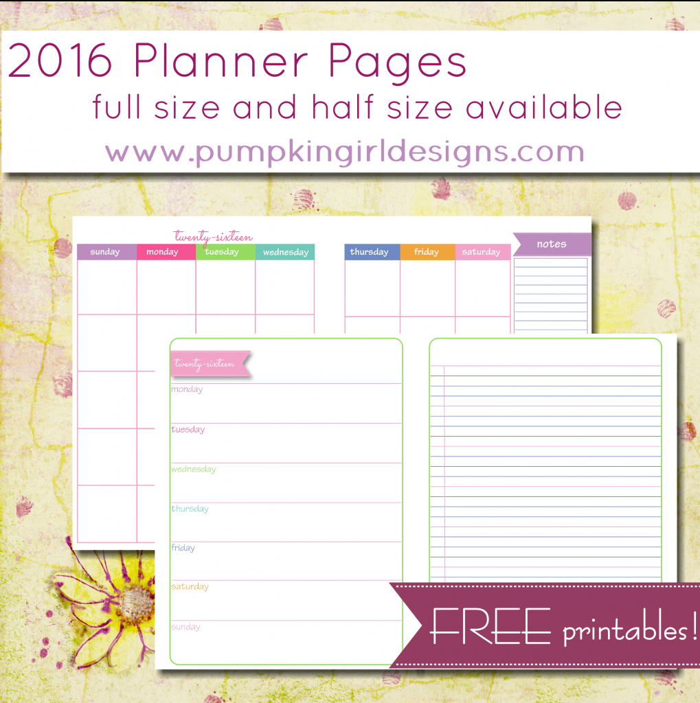 Justlorri@gmail | Pumpkingirl Designs Pertaining To Free Printable - Free Printable 5.5 X8 5 Planner Pages