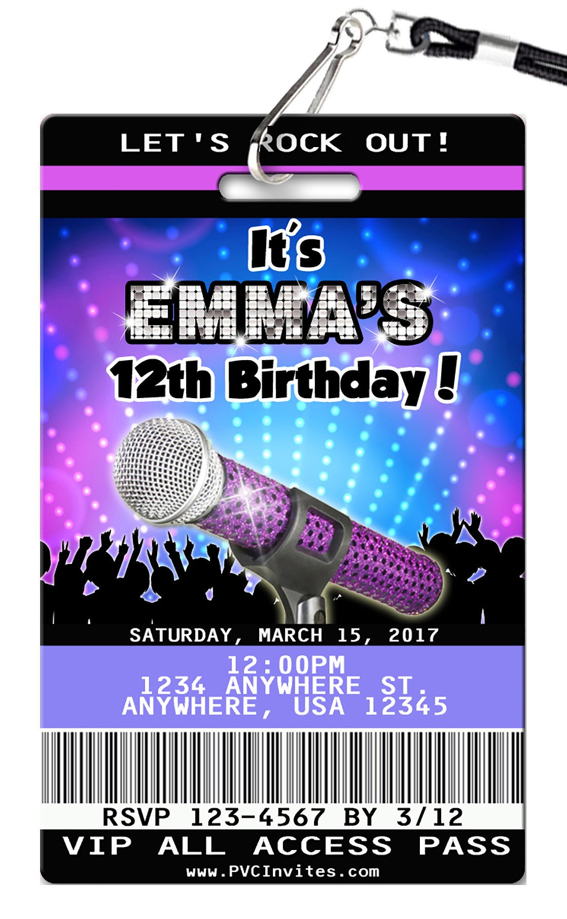 Karaoke Birthday Invitation In 2019 | Kenzi&amp;#039;s 8Th Kareoke Birthday - Free Printable Karaoke Party Invitations