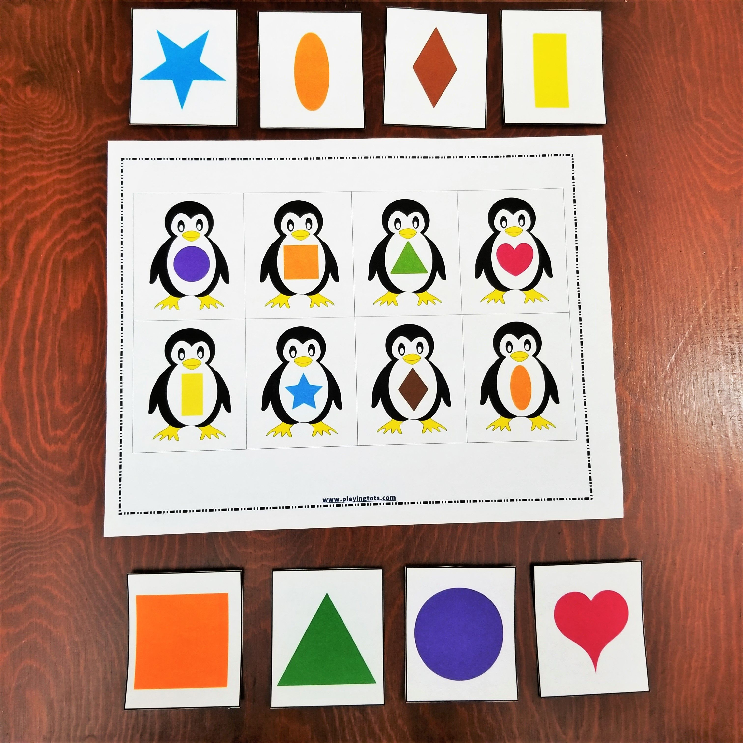 Keywords: Matching,activities,shapes,penguin,animals,toddler,free - Free Printable File Folder Games For Preschool