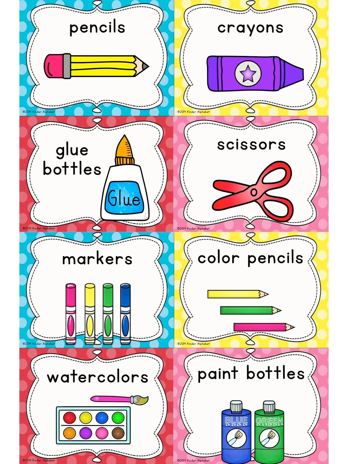 Kinder Alphabet: Cvcc Clip Art And Word Work Freebies | Classroom - Preschool Classroom Helper Labels Free Printable