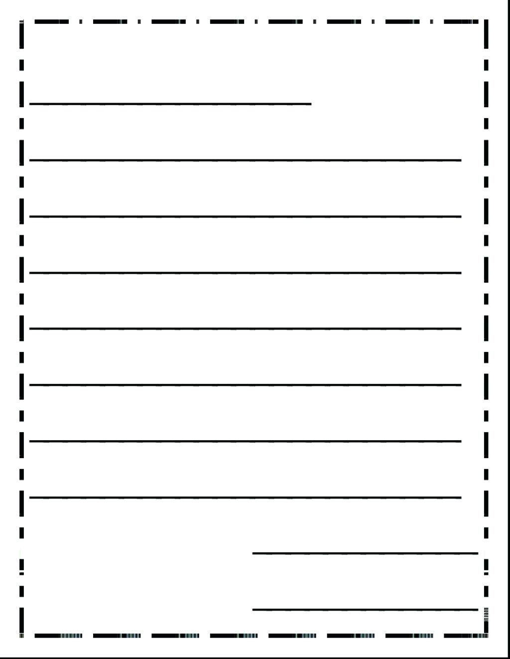 Printable Kindergarten Writing Paper Kindergarten Handwriting Free