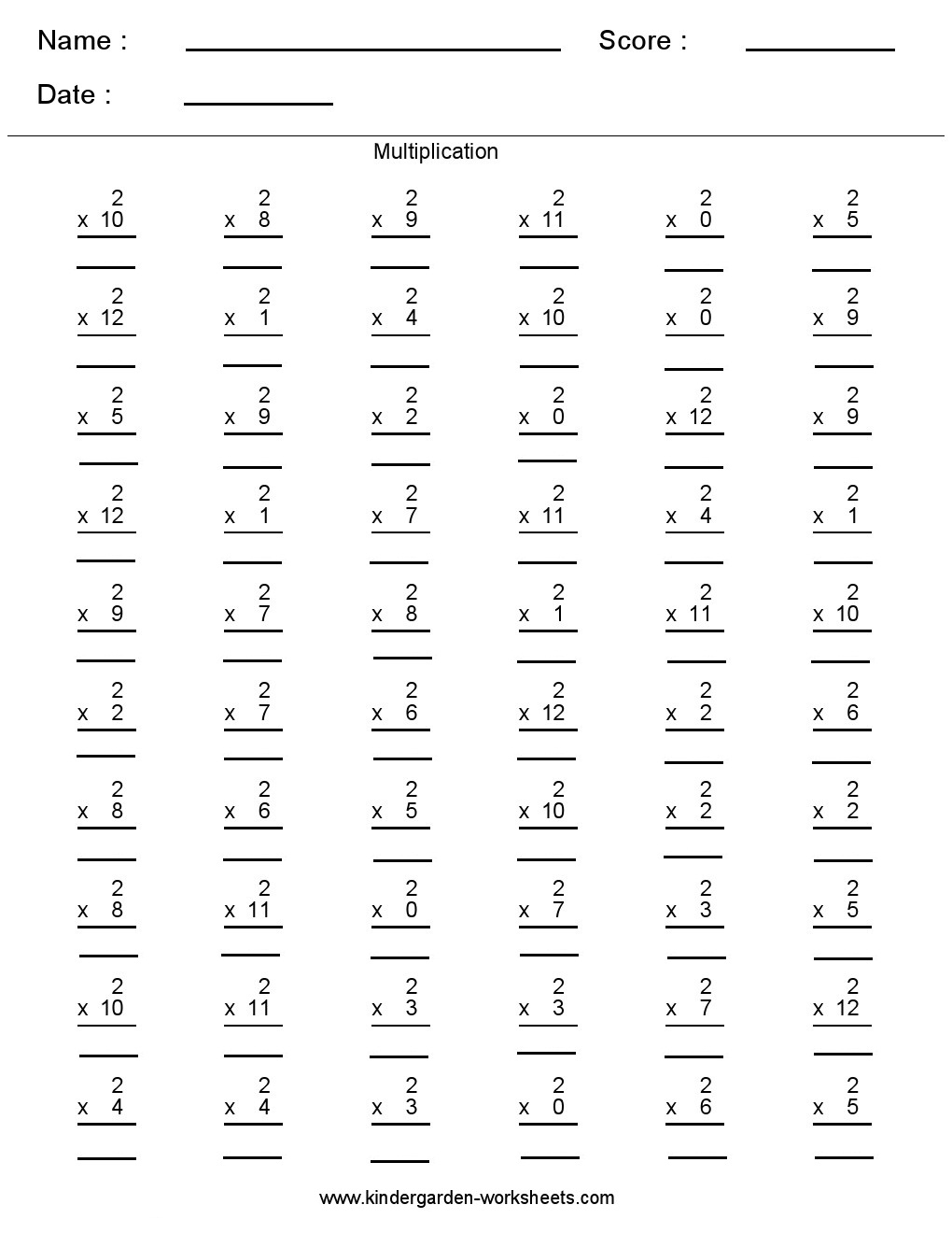 Kindergarten Addition Subtraction Multiplication And Division - Free Printable Division Worksheets For 5Th Grade