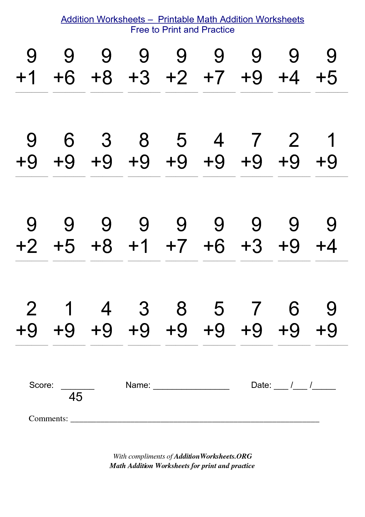 Kindergarten Free Printable Math Worksheets Chapter Addition Pics - Free Printable Math Worksheets