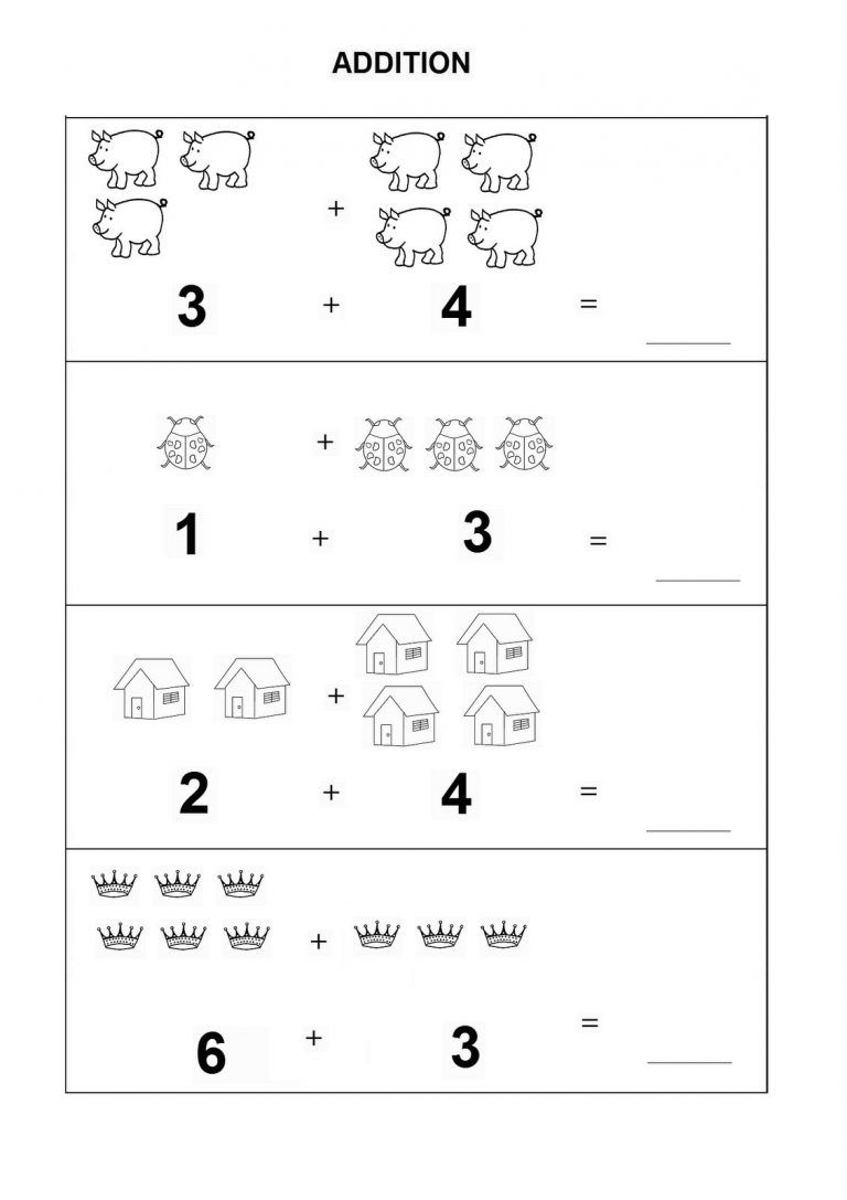 Kindergarten Math Worksheets Pdf Addition | Dining Etiquette - Free Printable Simple Math Worksheets