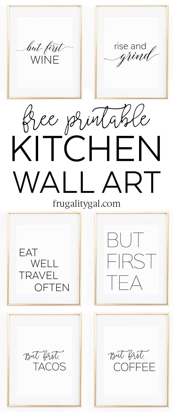 Kitchen Gallery Wall Printables | Free Printable Wall Art - Free Printable Artwork