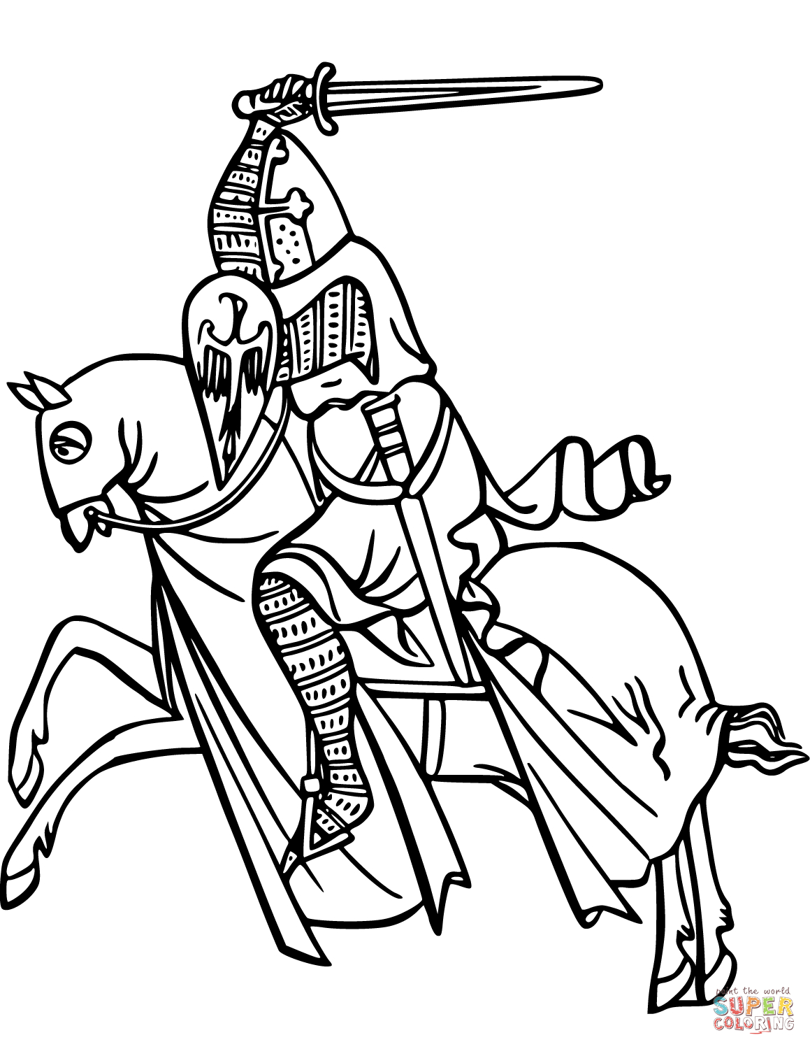 Knight On Horse Coloring Page | Free Printable Coloring Pages - Free Printable Pictures Of Knights