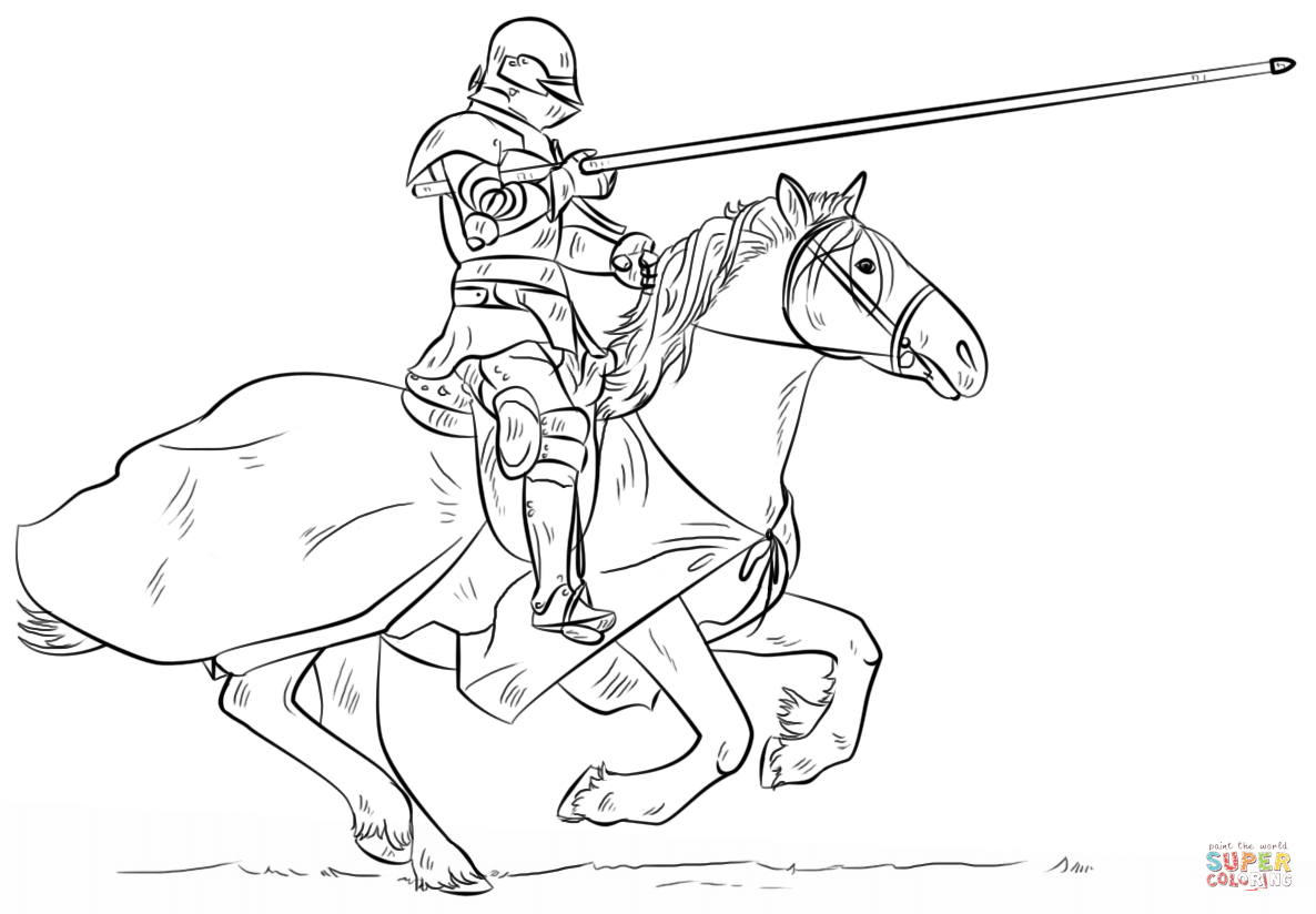 Knight On Horse Coloring Page | Free Printable Coloring Pages - Free Printable Pictures Of Knights