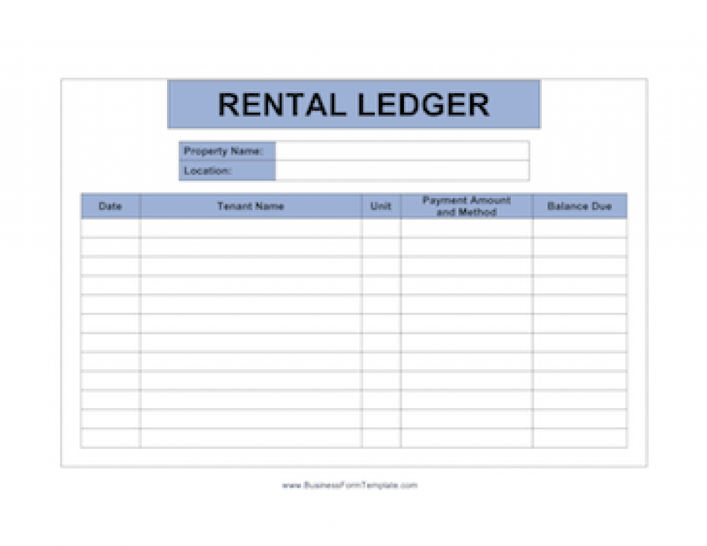 Landlord Documents Templates Regarding Free Printable Rent Ledger - Free Printable Rent Ledger