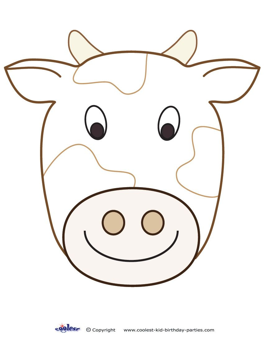Large Printable Cow Decoration - Coolest Free Printables | Cow - Giraffe Mask Template Printable Free