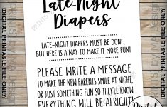 Late Night Diaper Sign Free Printable