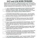 Lcm And Gcf Worksheet Math Least Common Multiple And Greatest Factor   Least Common Multiple Worksheet Free Printable