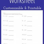 Least Common Multiple Worksheet   Customizable And Printable | Math   Free Printable Lcm Worksheets
