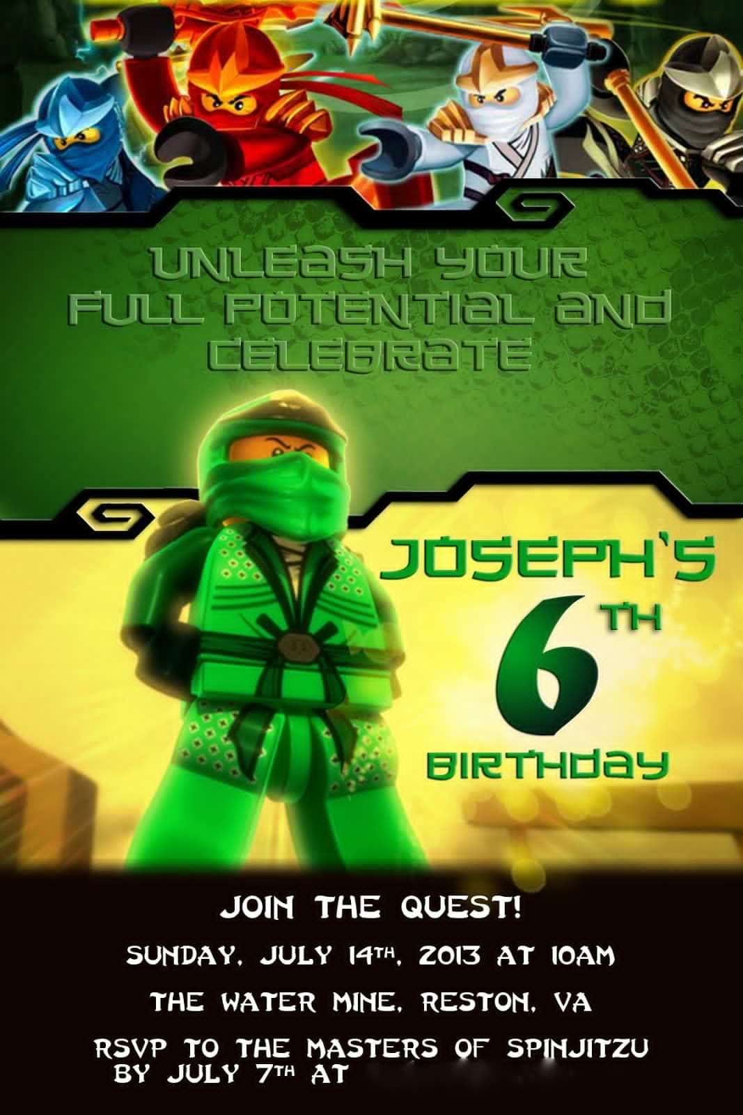 Lego Ninjago Party Invitations Free – Royyet - Lego Ninjago Party Invitations Printable Free