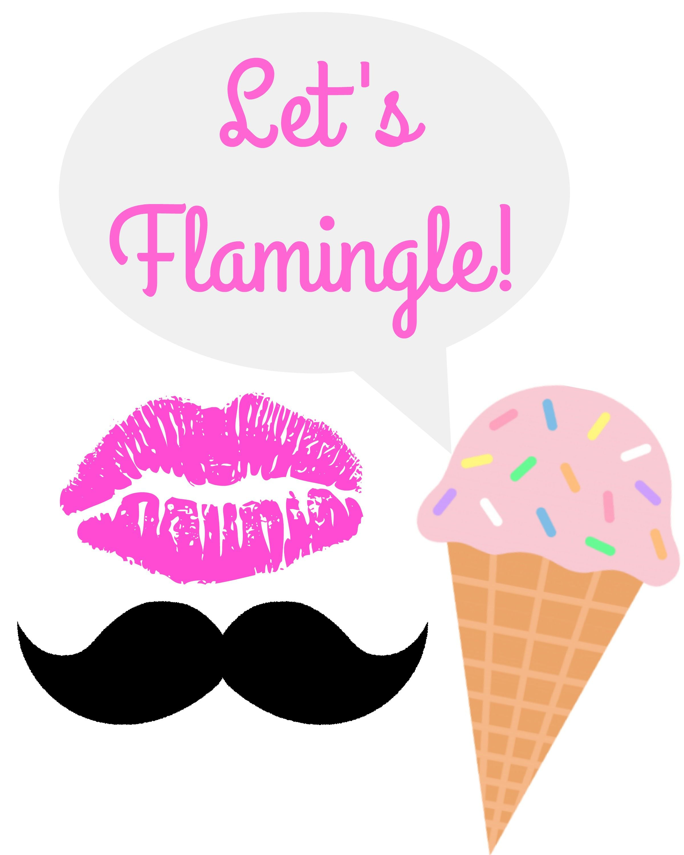 Let&amp;#039;s Flamingle Flamingo Party Free Printable Photo Booth Props - Selfie Station Free Printable