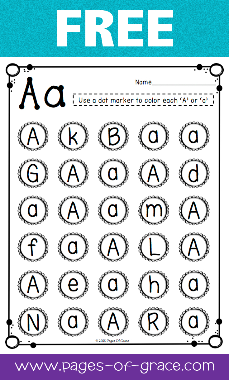 Letter Recognition | Pages Of Grace Resources | Pinterest - Free Printable Letter Recognition Worksheets