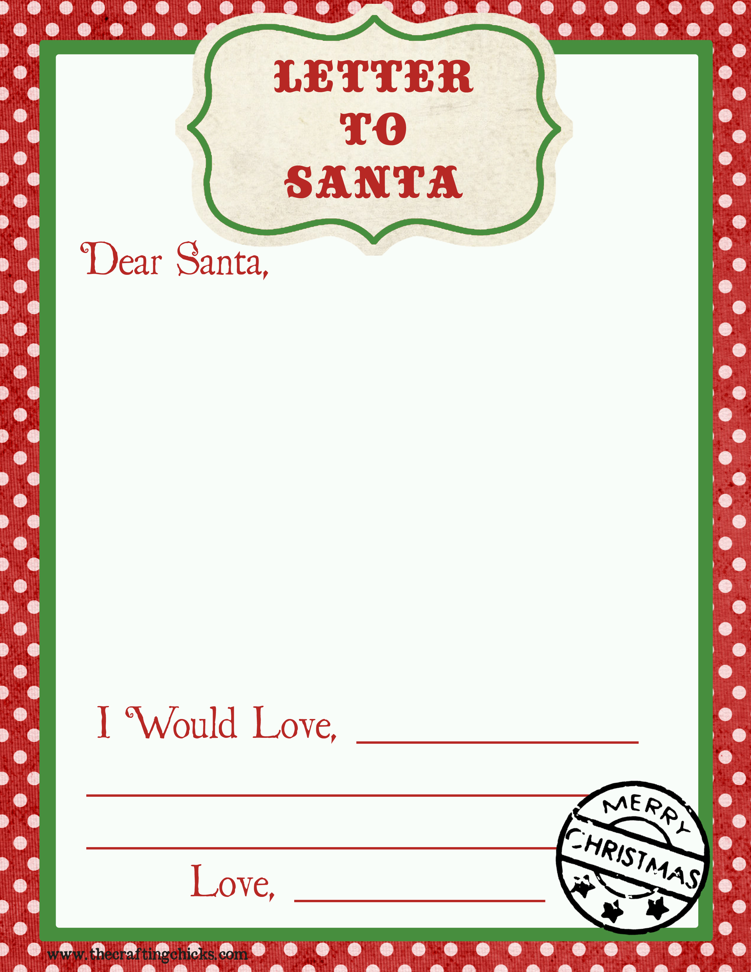 Letter To Santa Free Printable Download - Free Printable Dear Santa Stationary