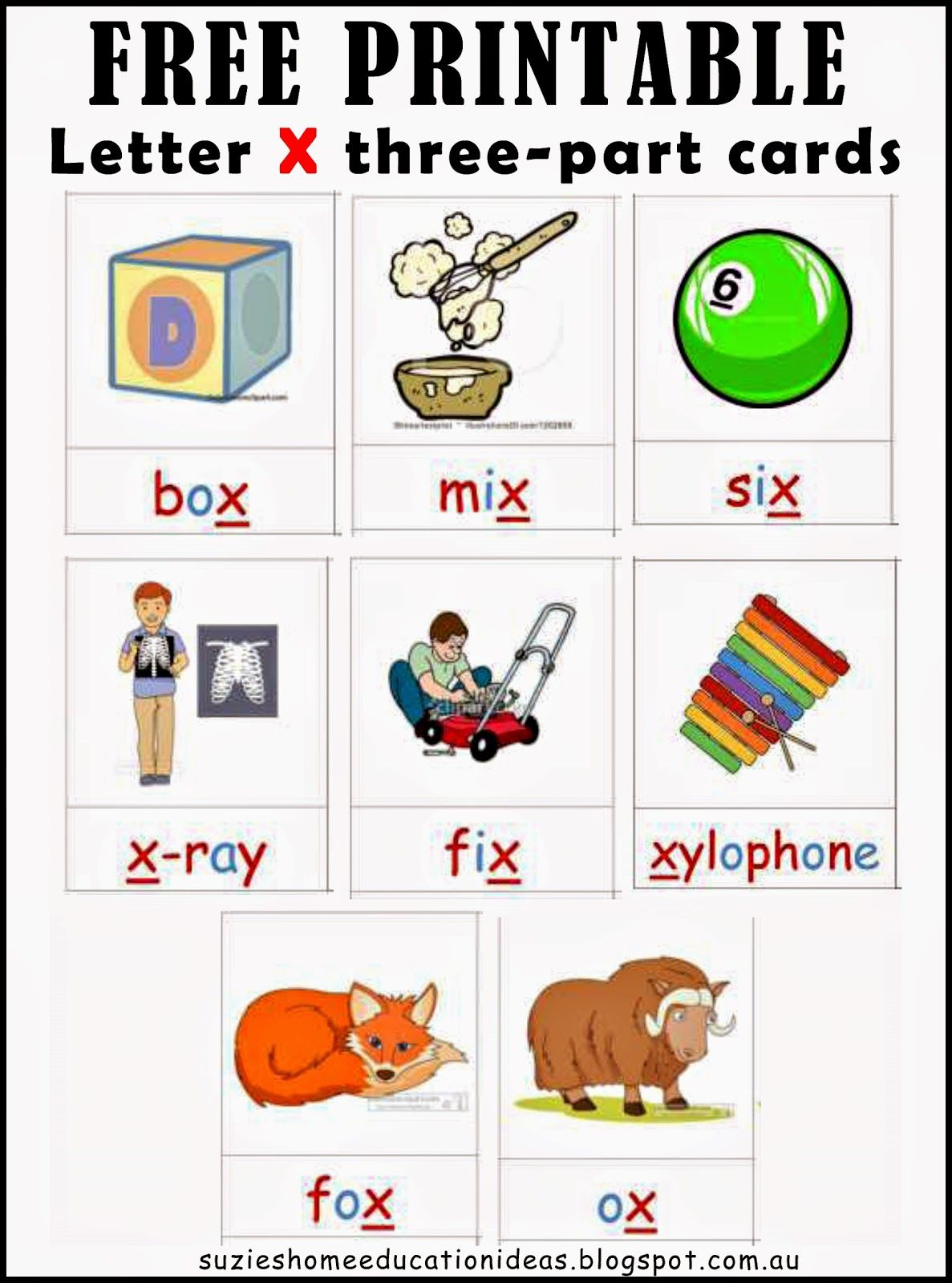 Letter X - Printable Cards And Activity Ideas | Classroom Activities - Free Printable Cause And Effect Picture Cards
