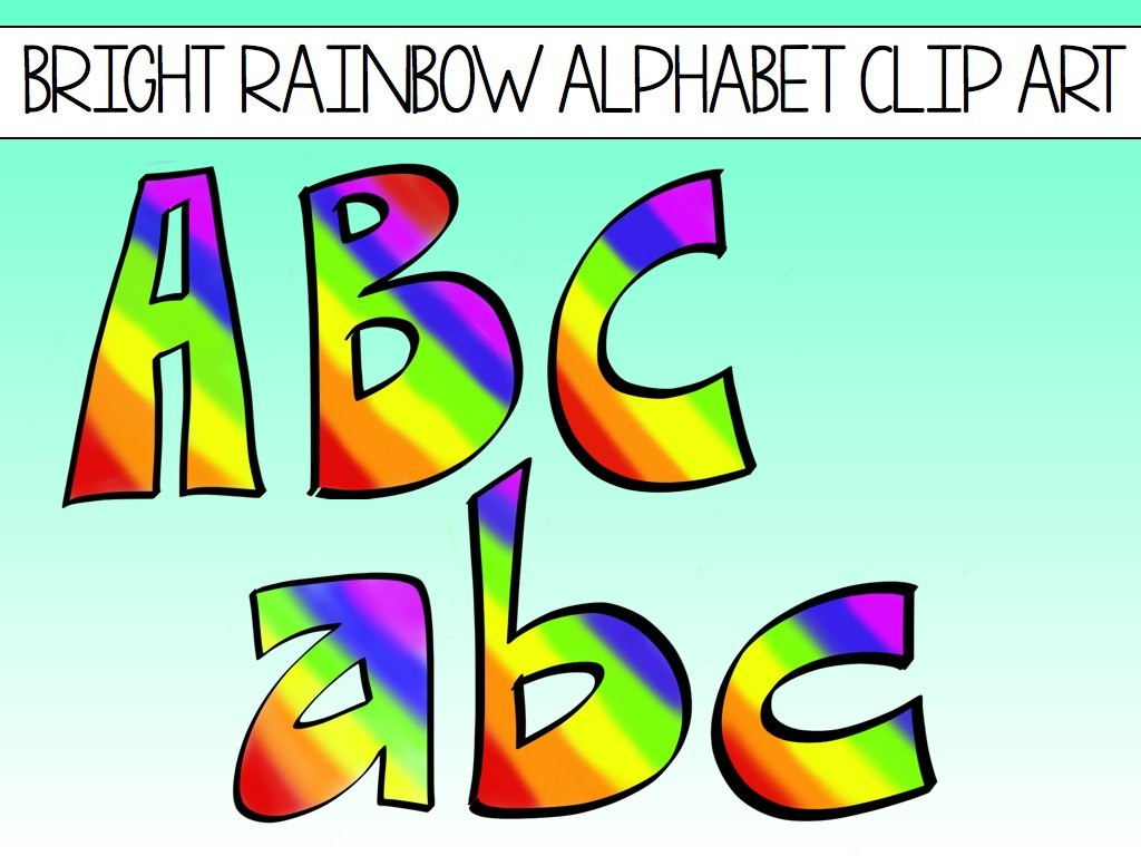 Letters Clip Art Free - Disqvr - Free Printable Rainbow Letters