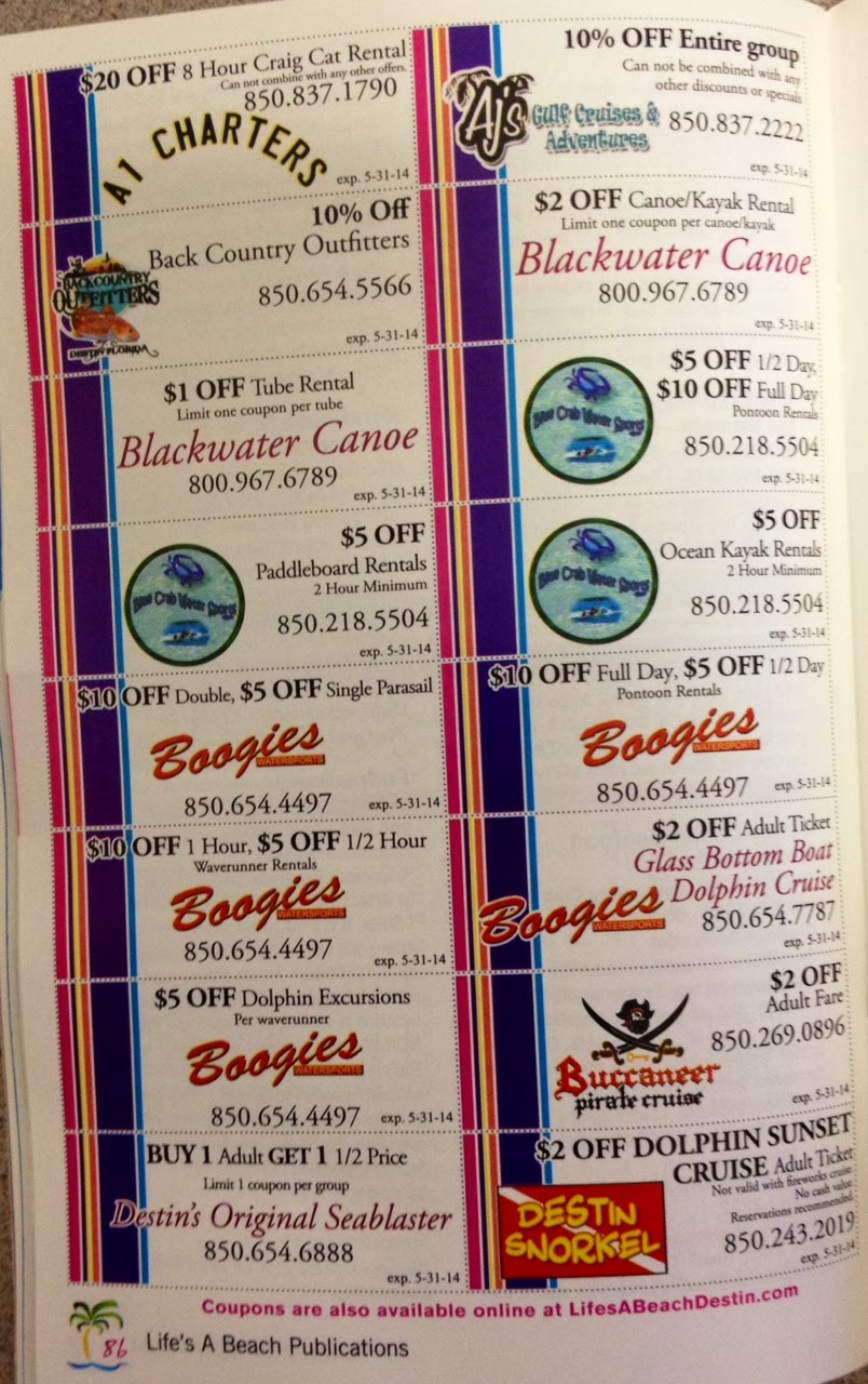 Life&amp;#039;s A Beach: Check Out Our Amazing Coupons! - Free Printable Coupons For Panama City Beach Florida