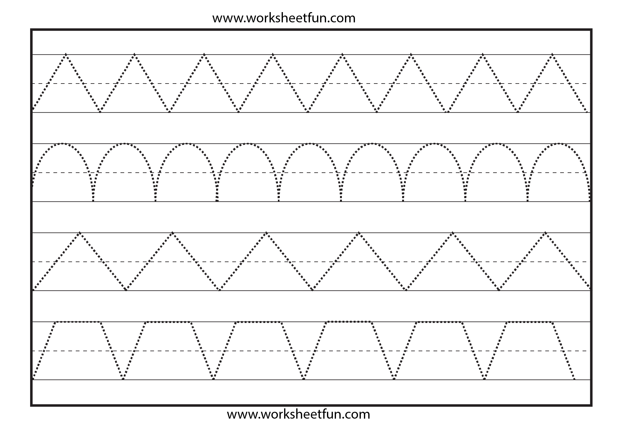 Line Tracing – 1 Worksheet / Free Printable Worksheets – Worksheetfun - Free Printable Preschool Worksheets Tracing Lines