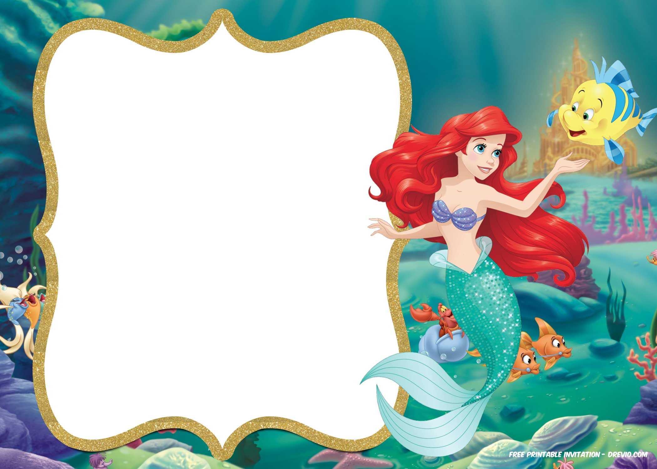 Little Mermaid Royal Invitation | Free Printable Birthday - Free Little Mermaid Printable Invitations