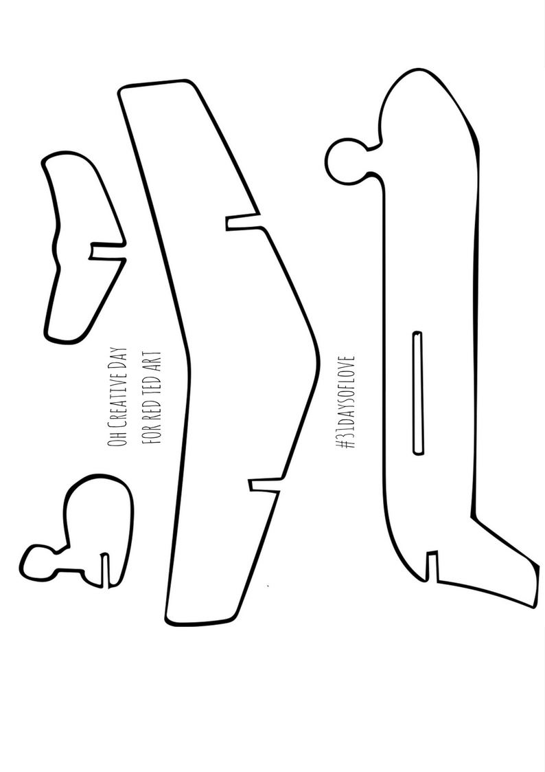 Love Is In The Air - Diy Airplane Printables - Red Ted Art&amp;#039;s Blog - Free Printable Airplane Template