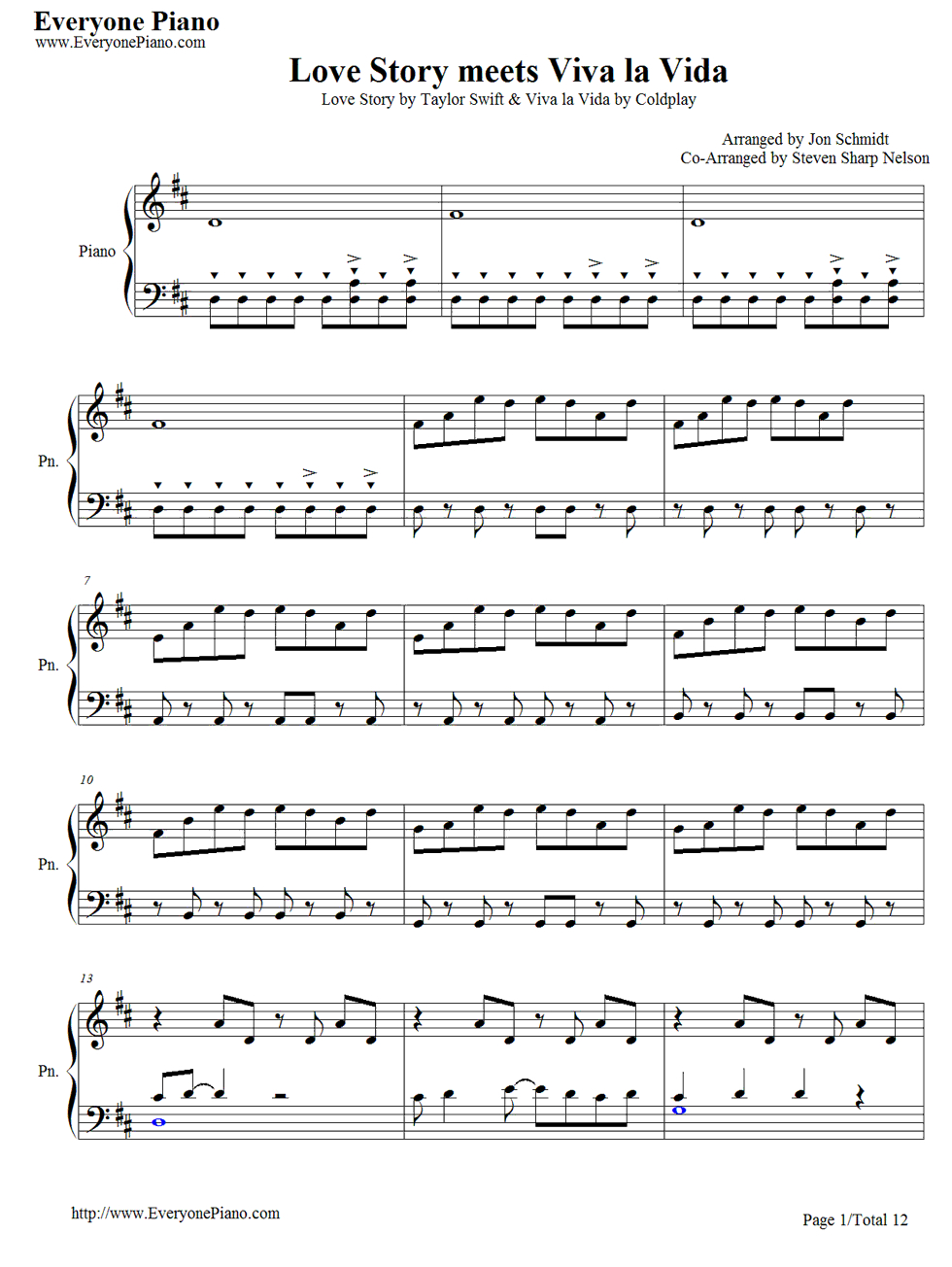 Love Story Meets Viva La Vida-The Piano Guys Free Piano Sheet Music - Free Printable Violin Sheet Music For Viva La Vida