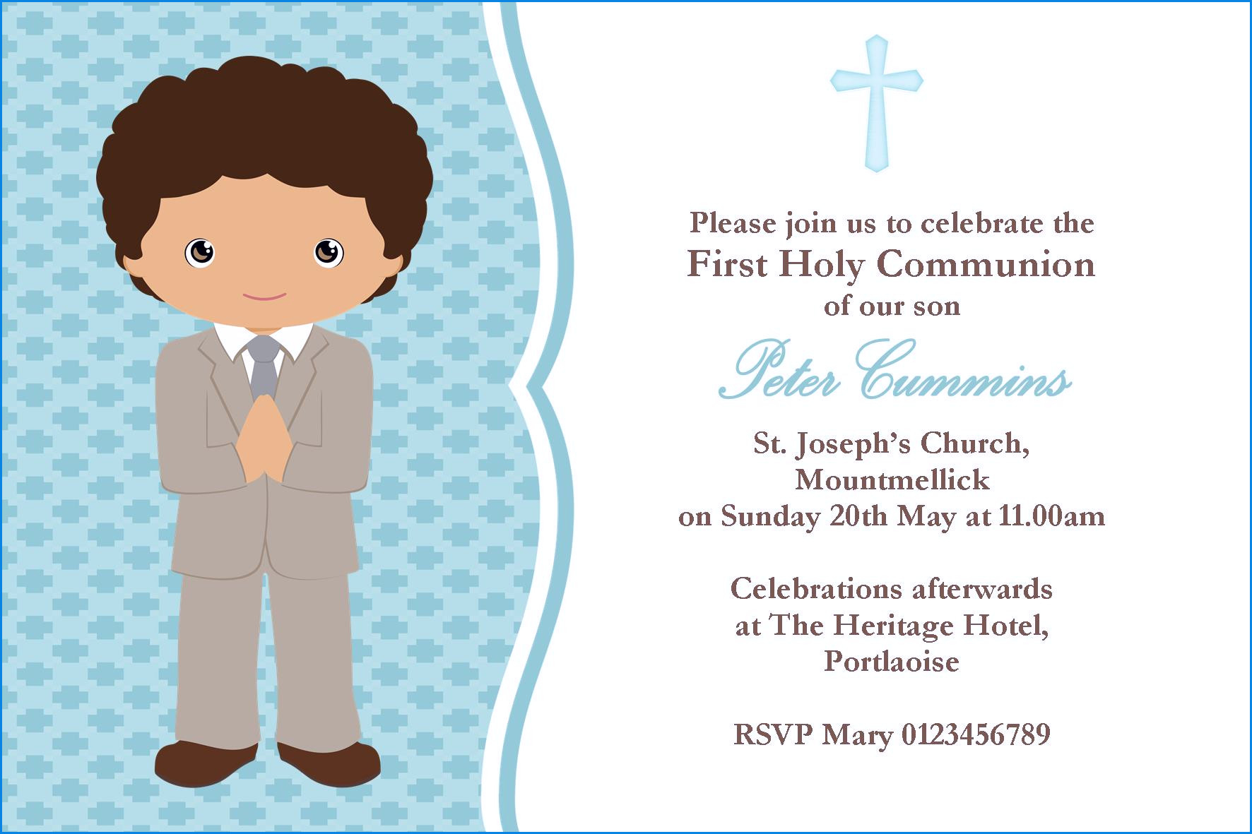 Luxury First Communion Invitation Cards – Sarokapro - Free Printable 1St Communion Invitations