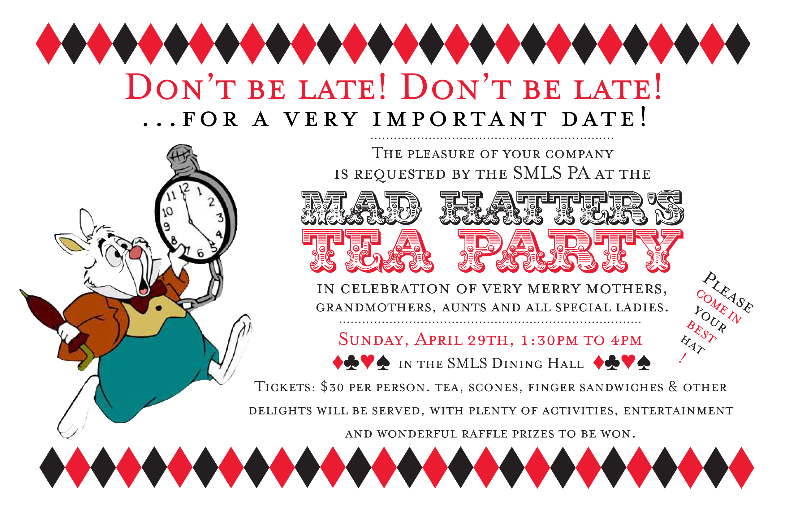Mad Hatter Tea Party Invitations And Comely Invitations Fitting - Mad Hatter Tea Party Invitations Free Printable