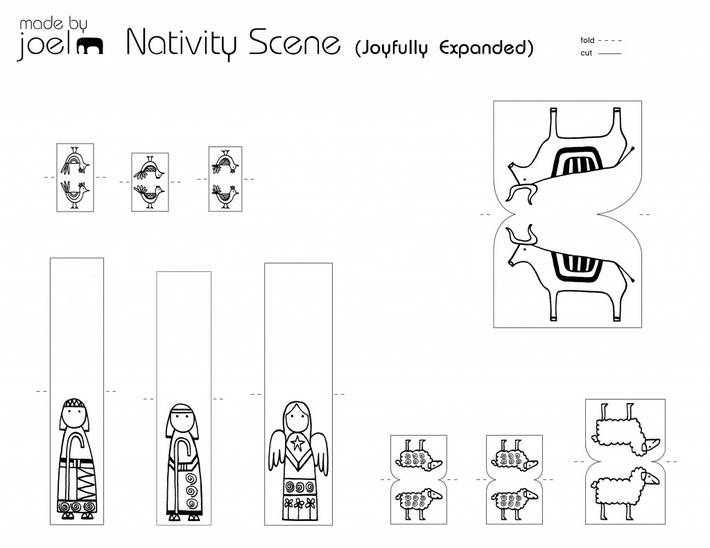 Madejoel » Paper City Nativity Scene (Joyfully Expanded!) - Free Printable Nativity Scene Pictures