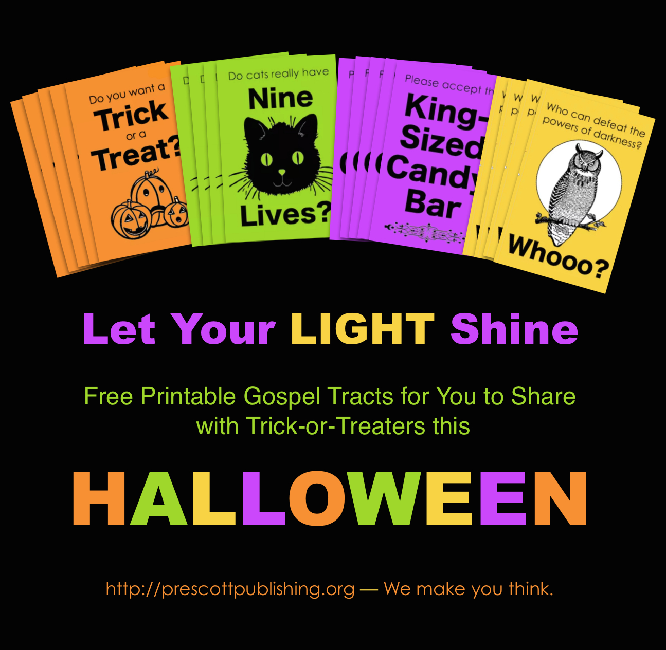 Mailbag: Free Printable Trick-Or-Treat Tracts - Flanders Family Homelife - Free Printable Gospel Tracts For Children