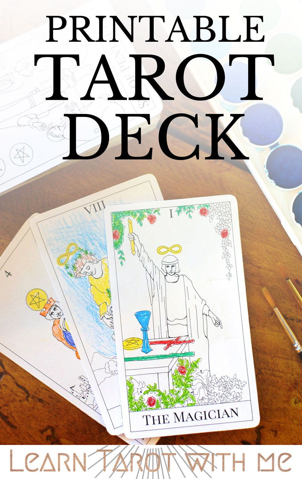 Major Arcana Tarot Deck - Digital Printable Tarot Card Deck From The - Printable Tarot Cards Pdf Free