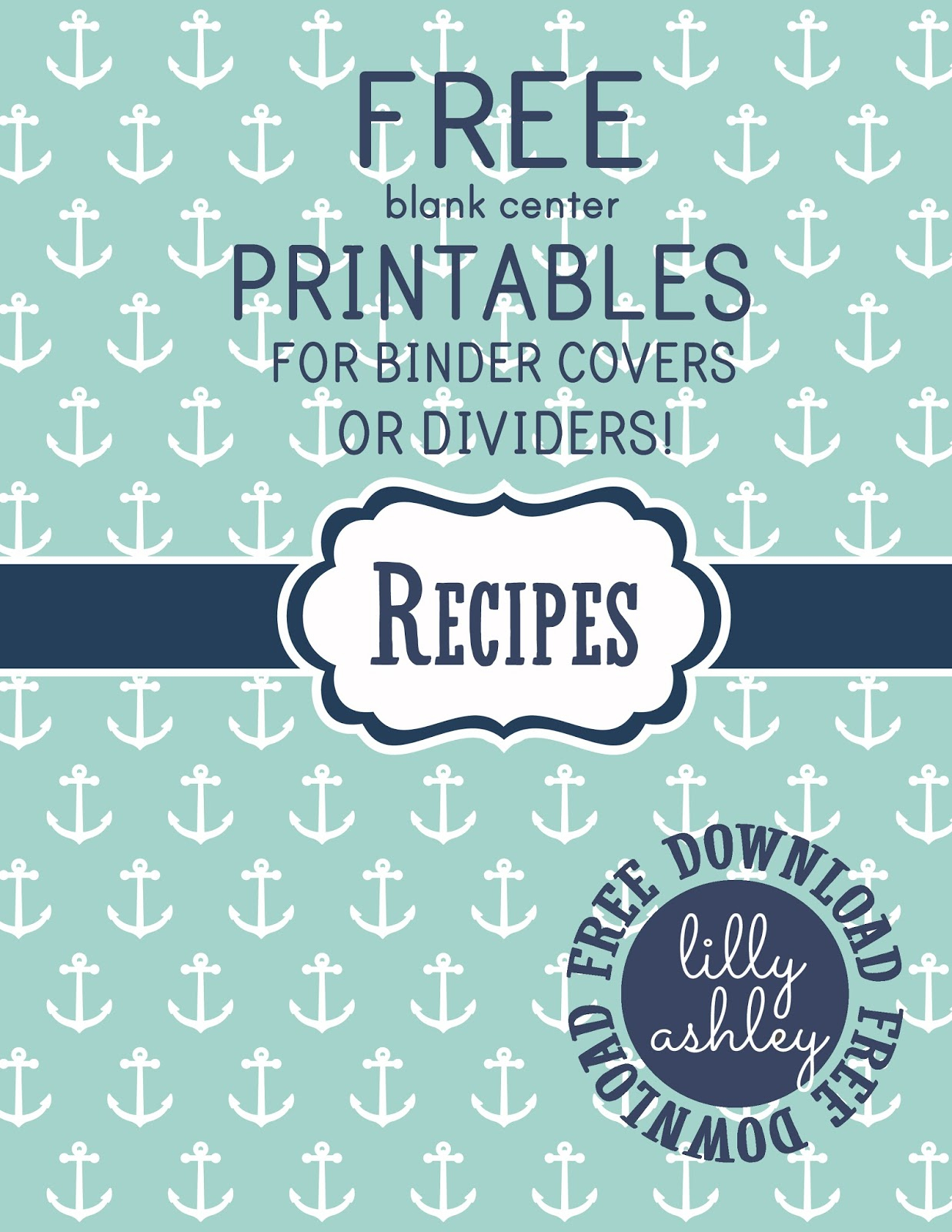 Make It Createlillyashleyfreebie Downloads: Free Printables - Free Printable Recipe Dividers