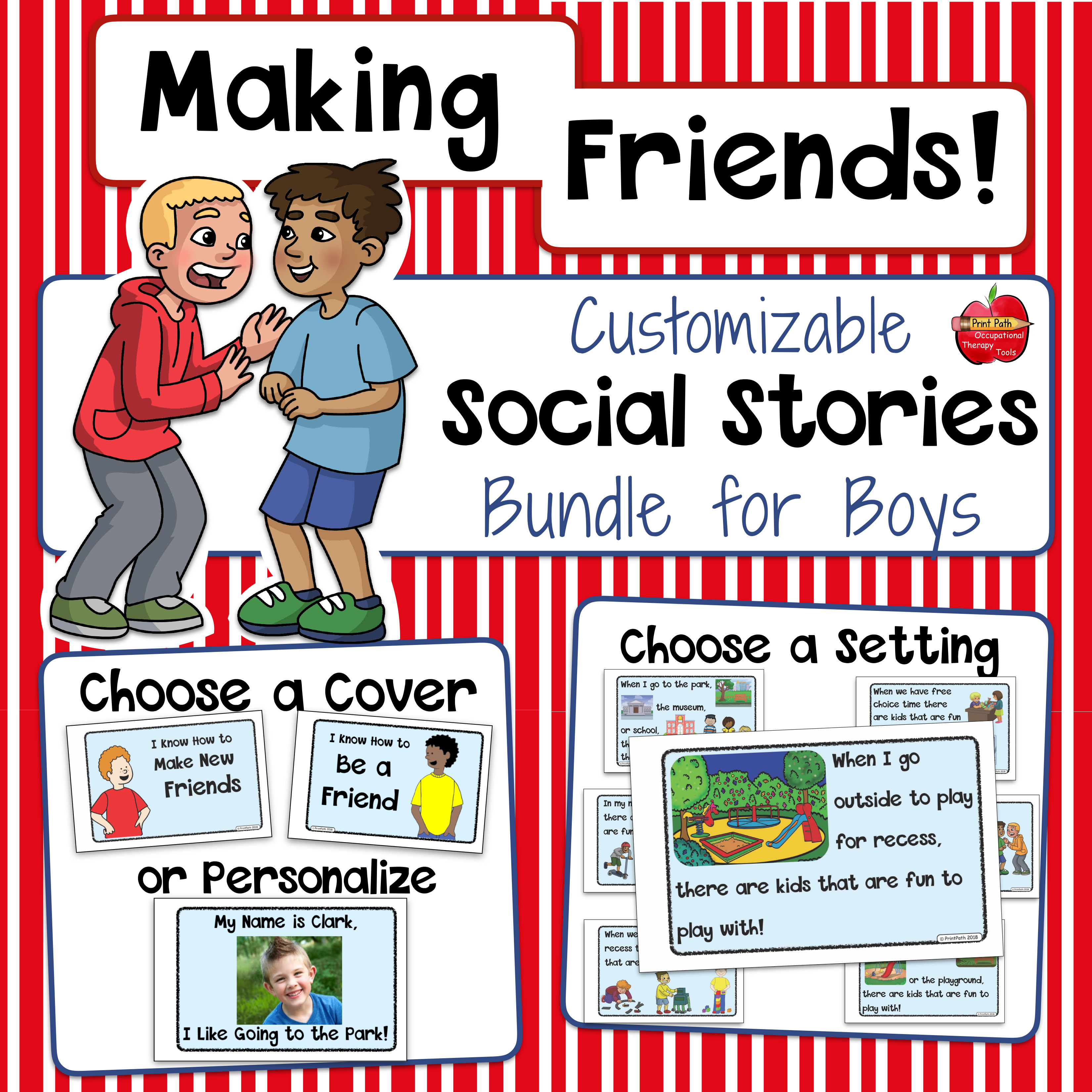 Making Friends Social Stories For Girls And/or Boys - Flexible And - Free Printable Social Stories Making Friends