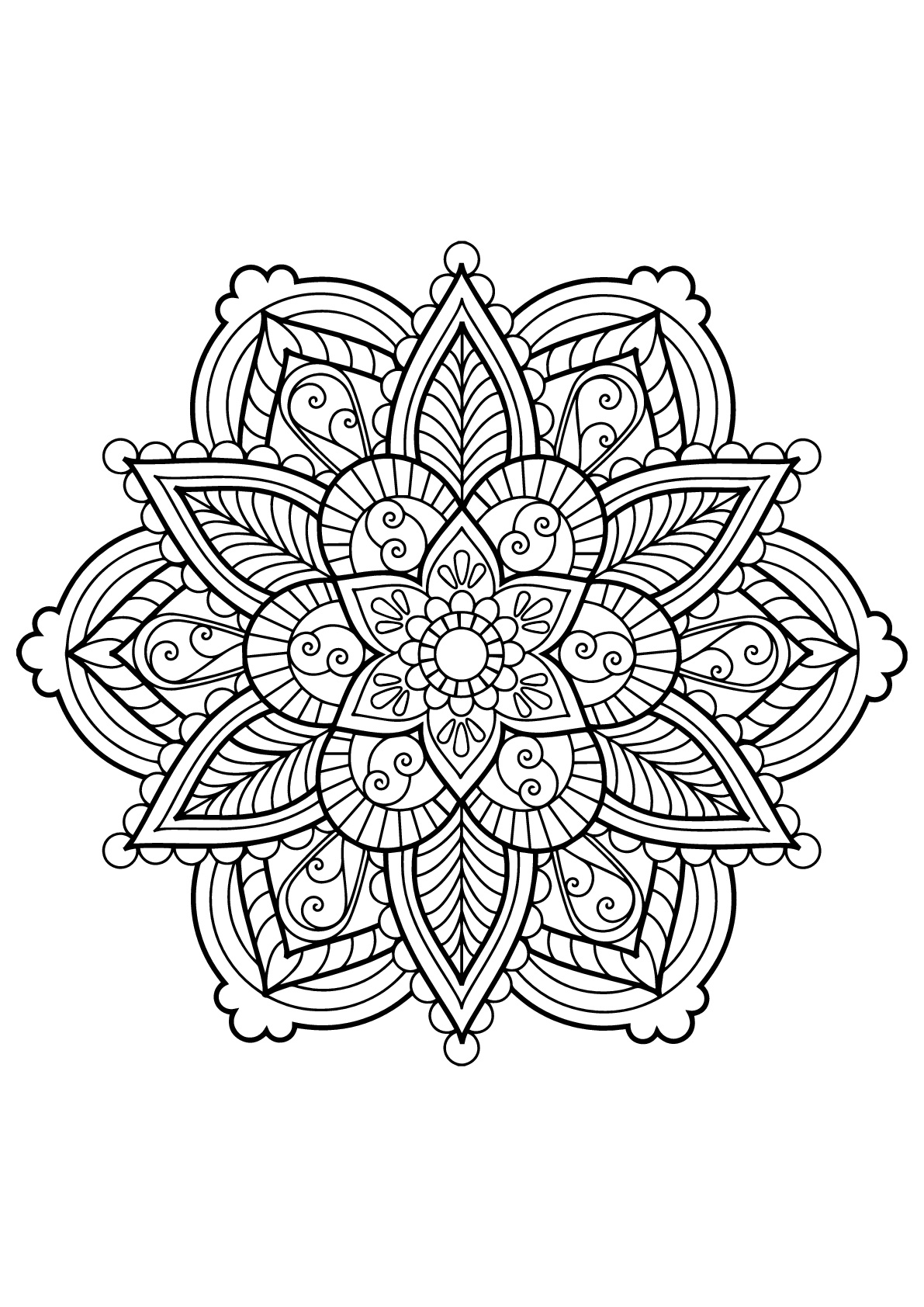 Mandala From Free Coloring Books For Adults 28 - M&amp;amp;alas Adult - Free Printable Mandalas