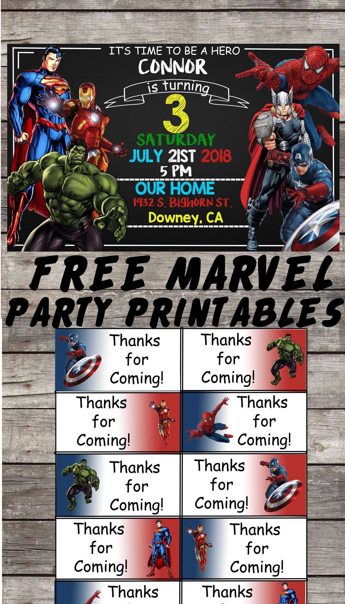 Marvel | Avengers | Birthday Party Printable Files | Invitations - Free Printable Avengers Birthday Party Invitations