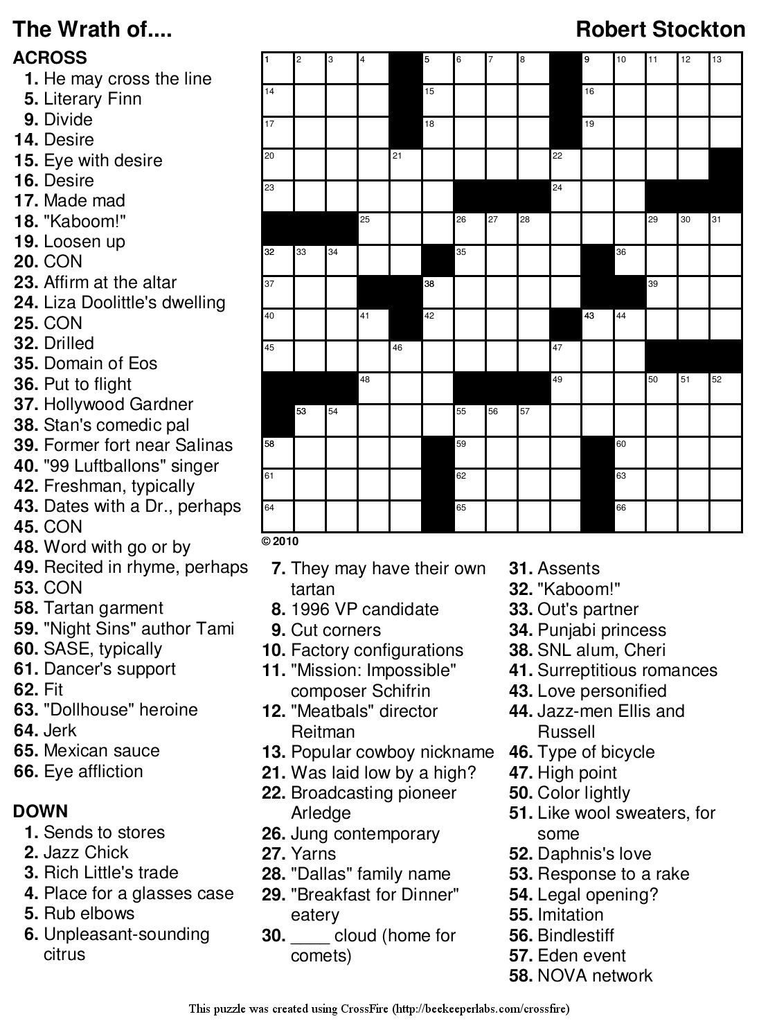 Free Printable General Knowledge Crossword Puzzles - Free Printable