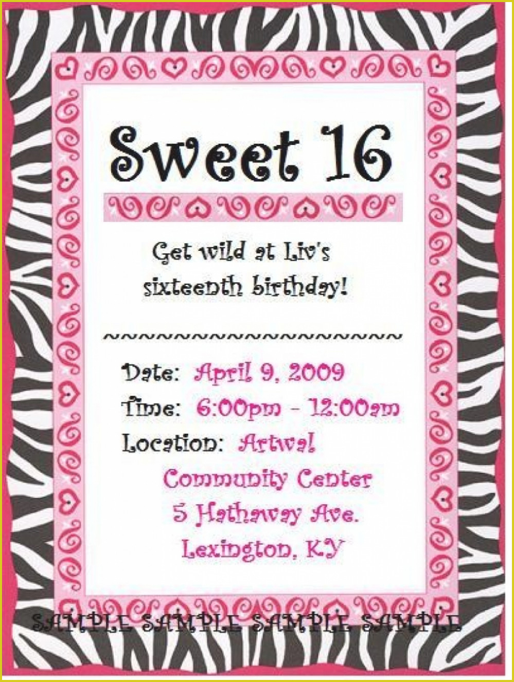 Marvelous Sweet 16 Birthday Invitations As Prepossessing Ideas Free - Free Printable Sweet 16 Birthday Party Invitations