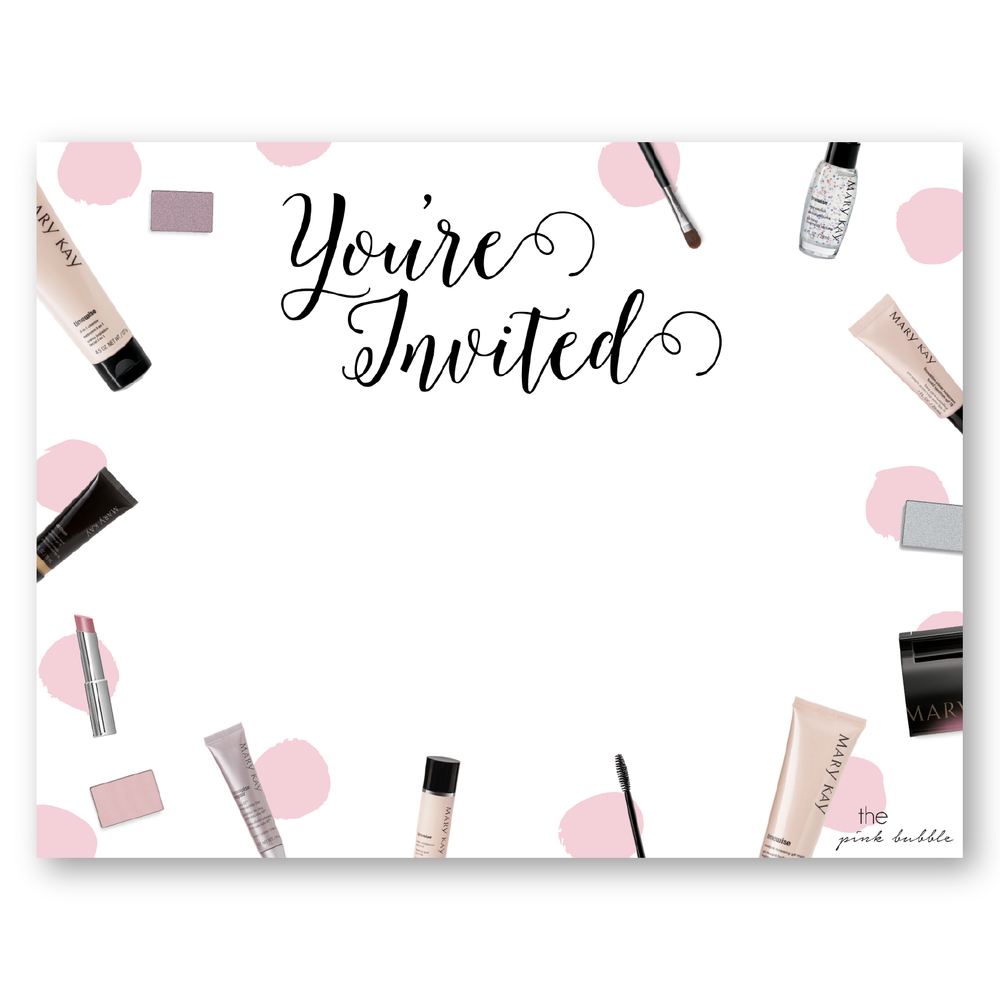 Mary Kay Party Invitations To Create Dreams Party Invitation With - Mary Kay Invites Printable Free