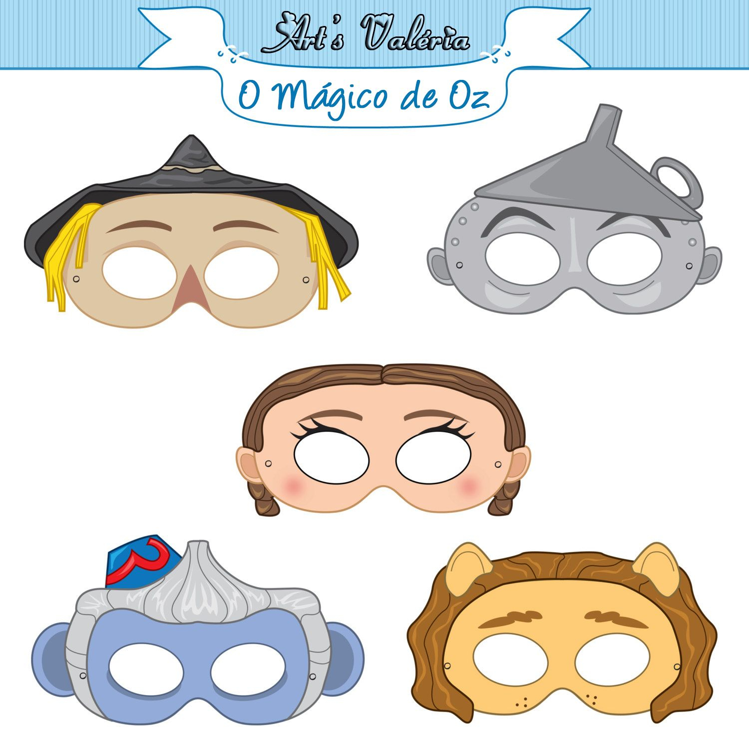 Mascáras Mágoco De Oz - Pesquisa Google | Wizard Of Oz | Pinterest - Free Printable Wizard Of Oz Masks