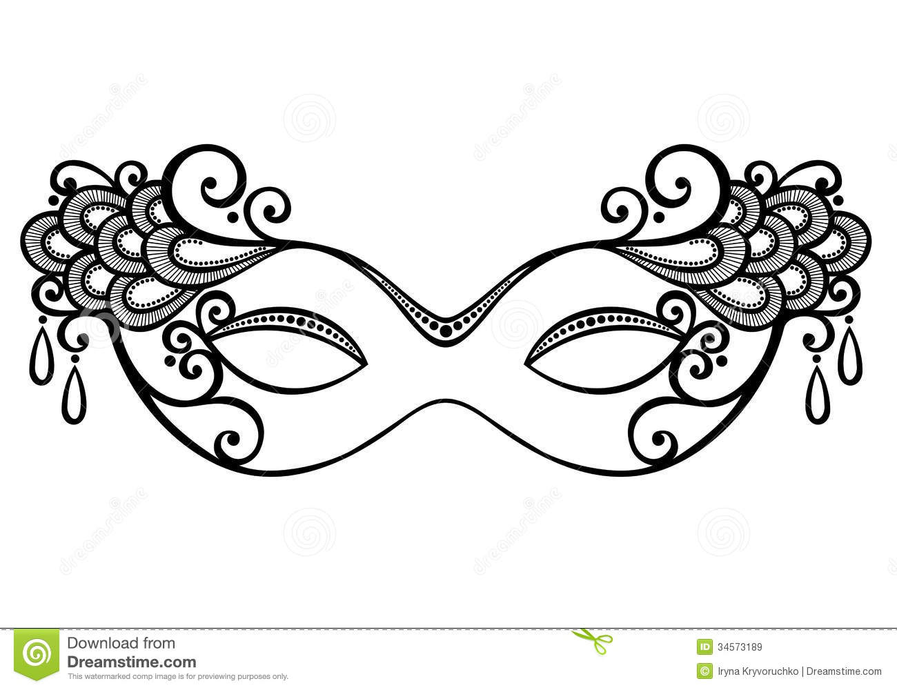 Masquerade Mask Stock Vector. Illustration Of Decor, Illustration - Free Printable Masquerade Masks