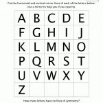 Math Worksheets 3Rd Grade The Alphabet In Symmetry | 4Th Grade   Homeschooling Paradise Free Printable Math Worksheets Third Grade