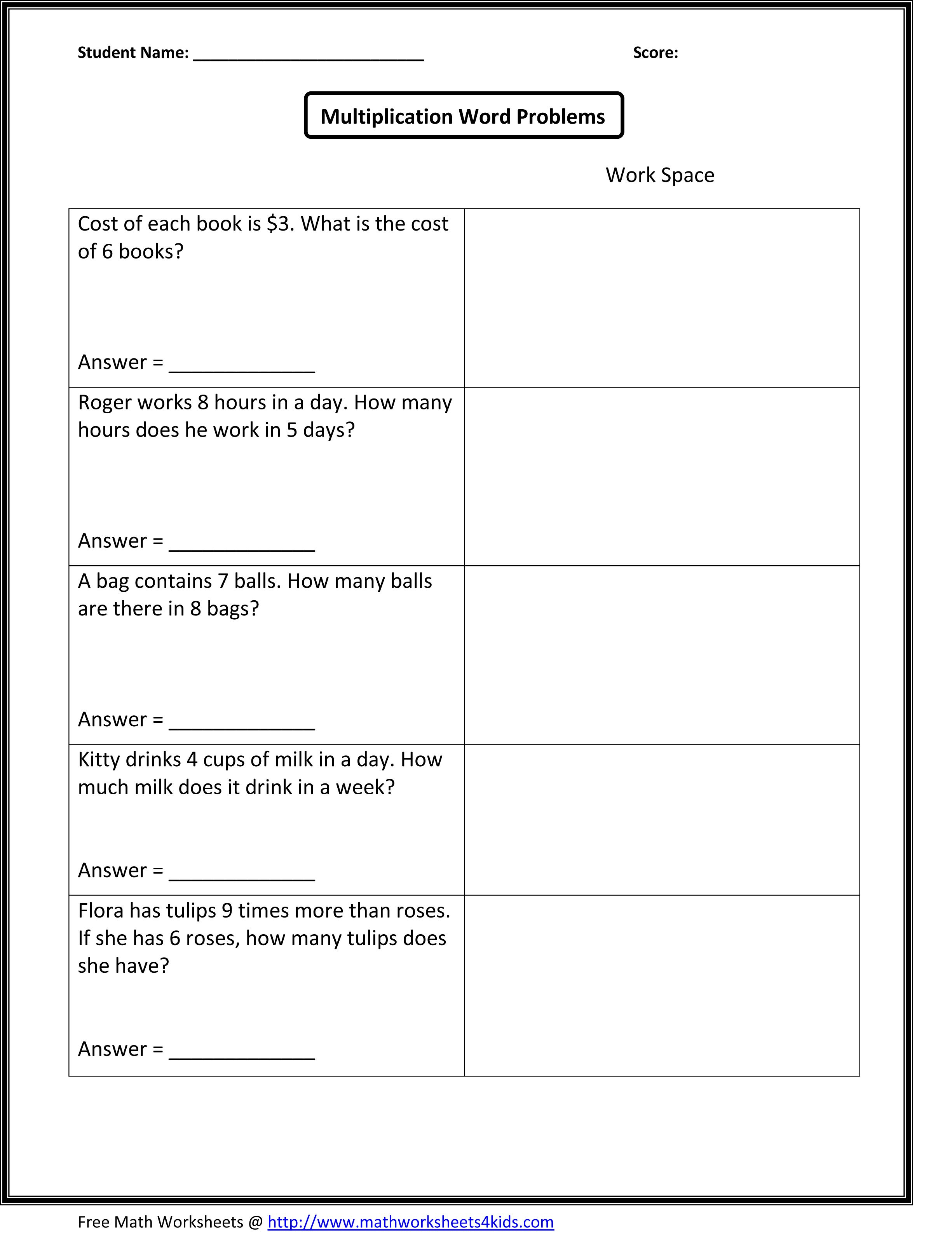 Math Worksheetsgrade And Subject Matter | Teaching Begins At - Free Printable Word Problems 2Nd Grade