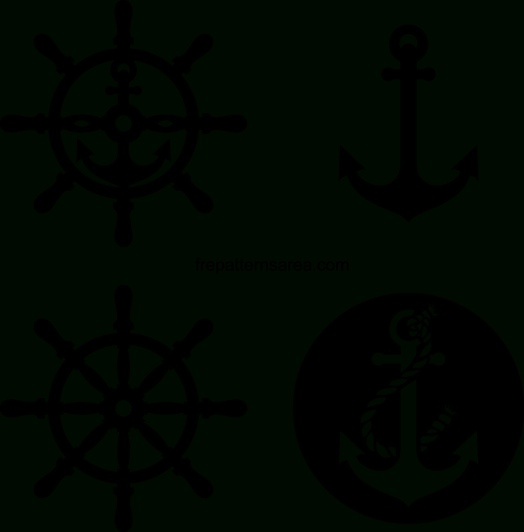 Meaning Of Anchor And Rudder Symbol And Vectors - Free Printable Anchor Template