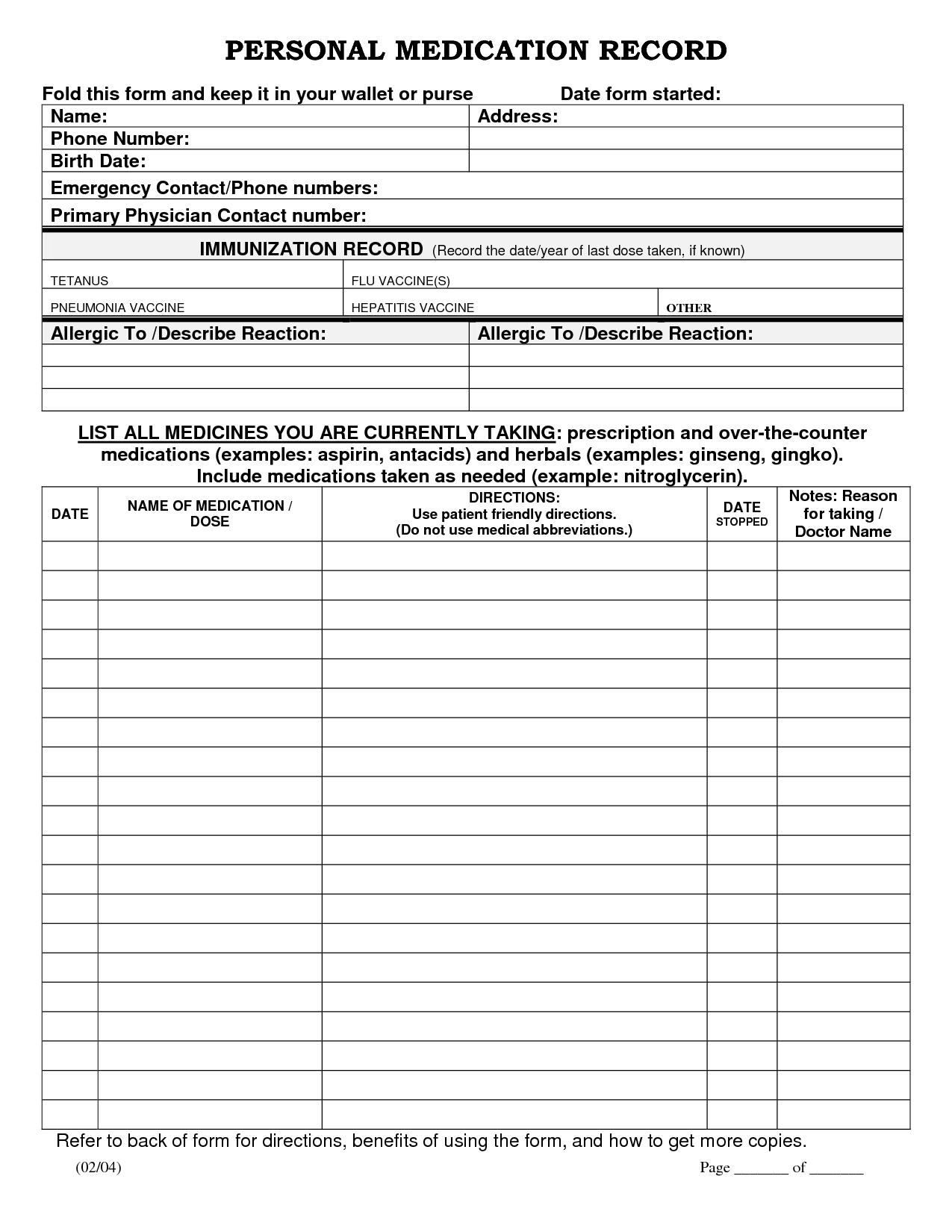 Medication Schedule Printable – Jowo - Free Printable Medication List Template